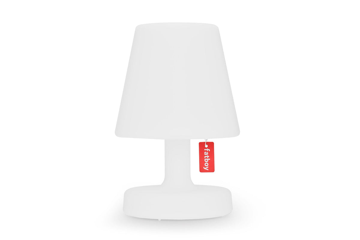 Lámpara de mesa The Petit Fatboy color blanco — apagada, fondo blanco estudio, vista frontal — bCasual