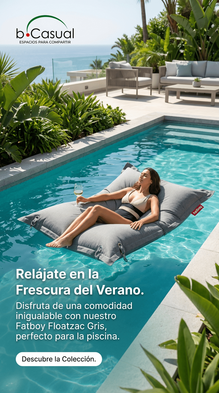 Flotador Fatboy Floatzac Gris - Cojin para Piscina - bCasual - FT105306