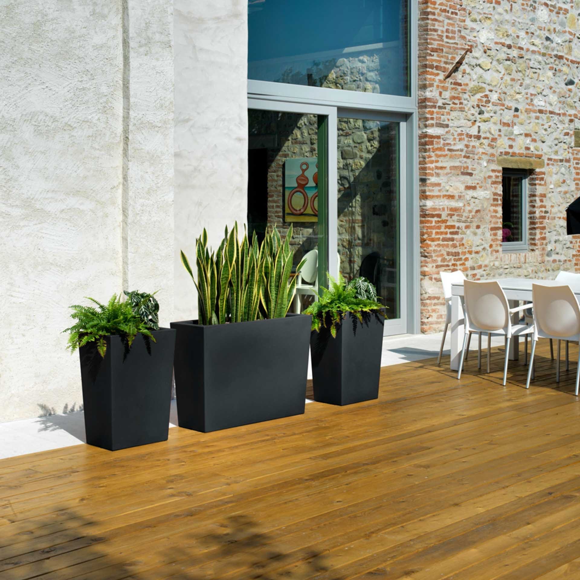 Macetero Schio cassa tower - Grafito - TERA Italy - bCasual -11486080032