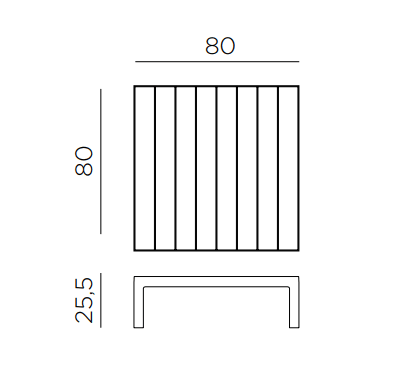 Mesa de centro para terraza Maximo 80 - Nardi - bCasual -784545656