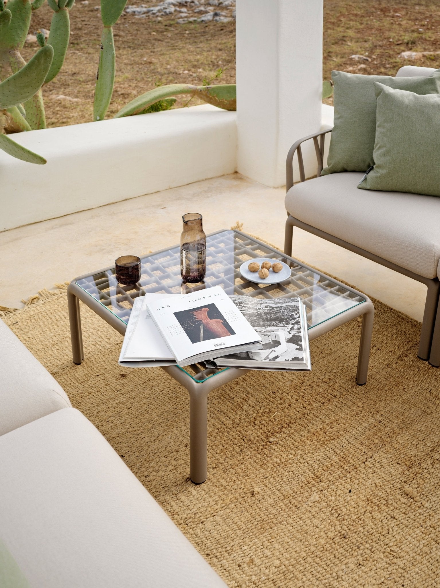 Mesa Komodo con Vidrio de Centro para Terraza - Nardi Italia - bCasual - 4036810501