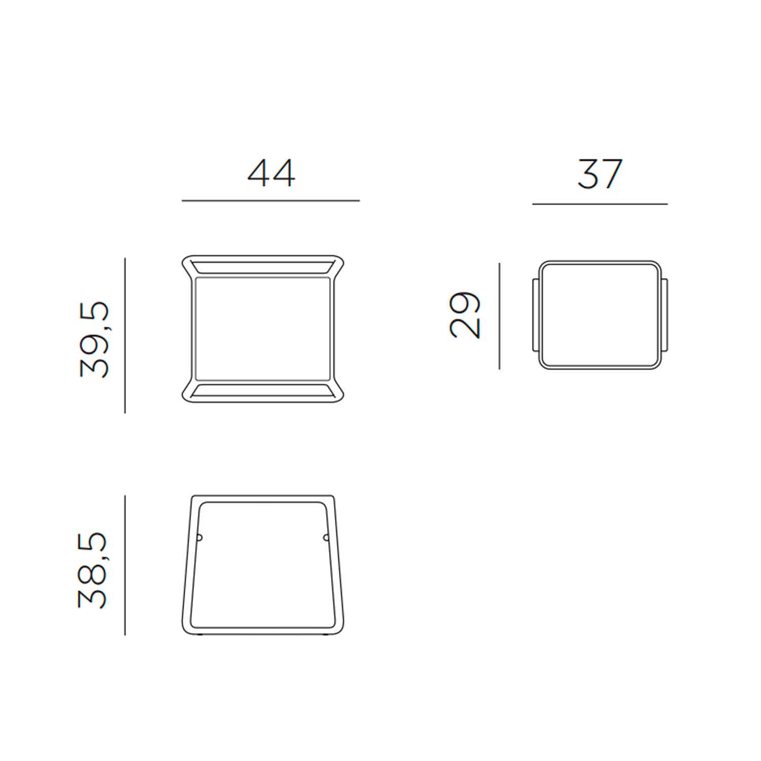 Mesa Pop de Centro para Terraza - Nardi Italia - bCasual -4004810000