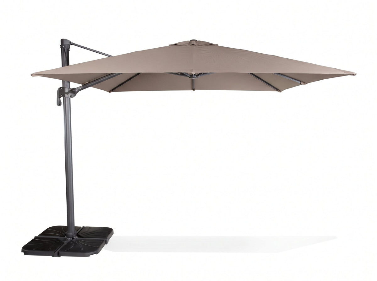 Quitasol Oslo 2,5 × 2,5 Negro LED – Incluye base - bCasual -OSLOLED25T