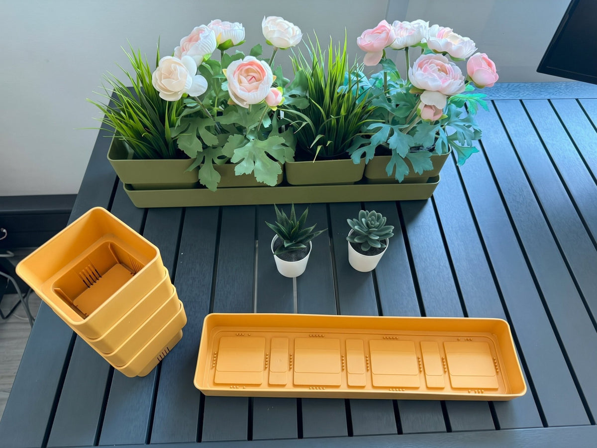 Set de 4 Maceteros para cocina con base - Sierra TERA Italy - bCasual -08769038313