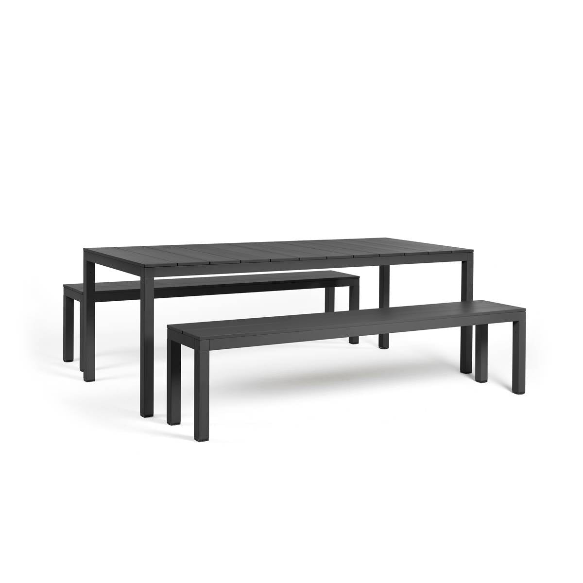 Set de Mesa + Bancas para comedor Rio 210 Aluminio - Nardi Italia - bCasual - 4905202000