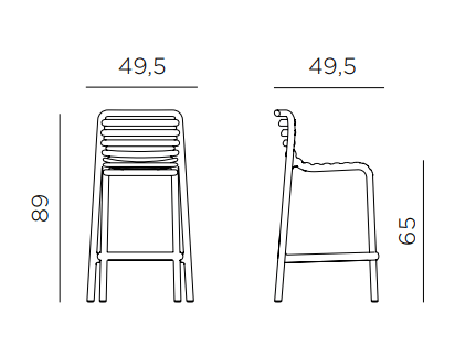 Taburete de terraza altura 65 cm - Doga Nardi Italia - bCasual -4034916000