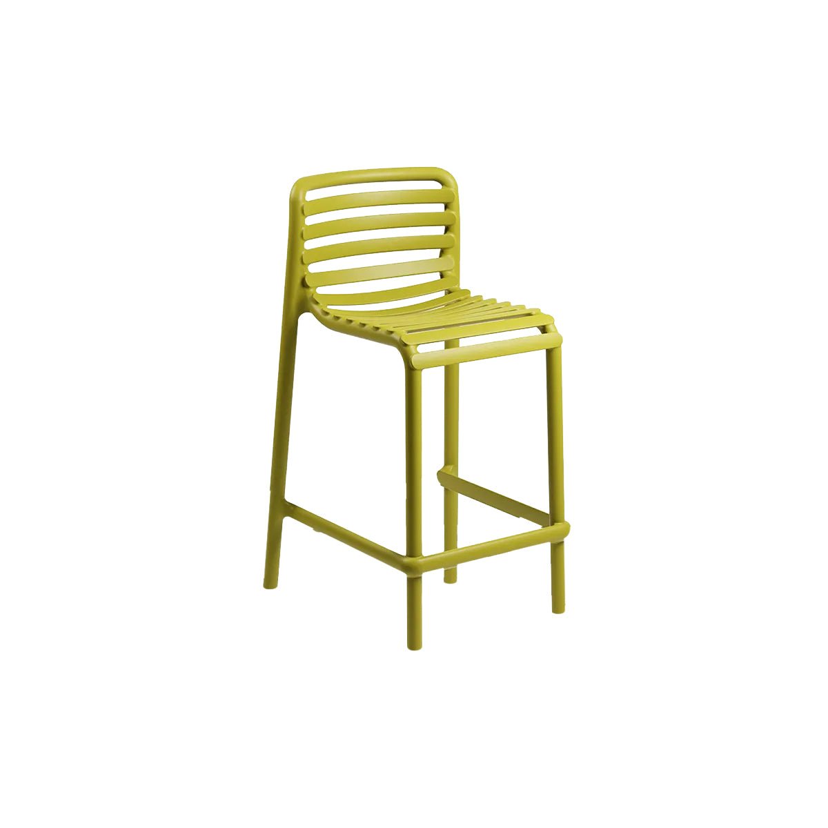 Taburete Doga 65 cm Nardi Italia color Pera — vista de tres cuartos sobre fondo blanco de estudio — bCasual