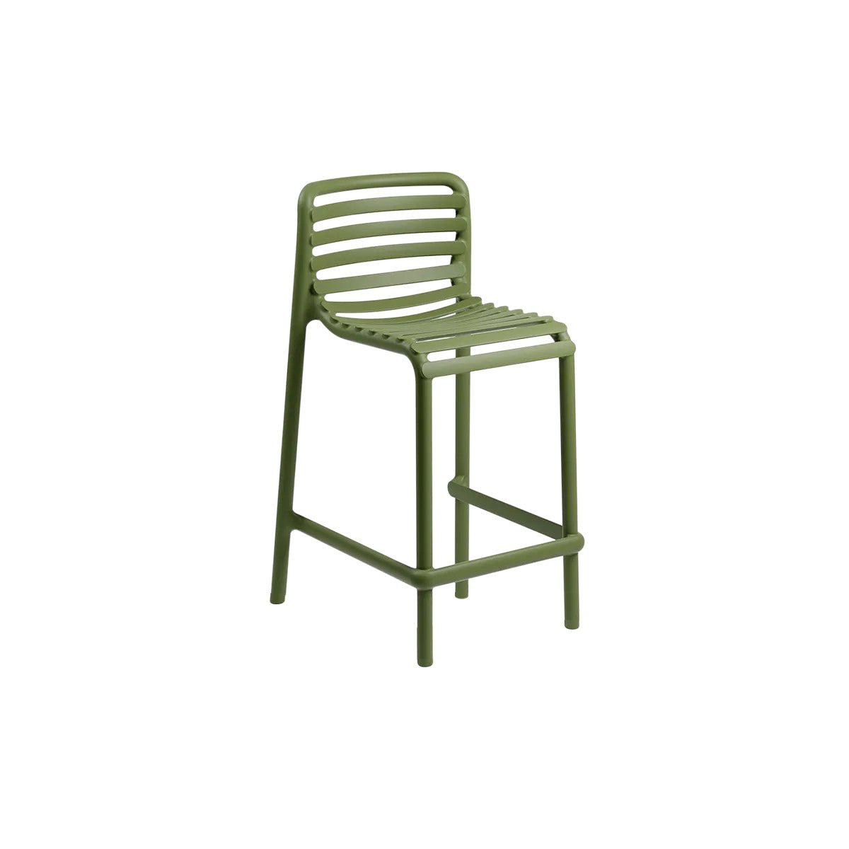 Taburete Doga 65 cm Nardi Italia color Agave — vista de tres cuartos sobre fondo blanco de estudio — bCasual