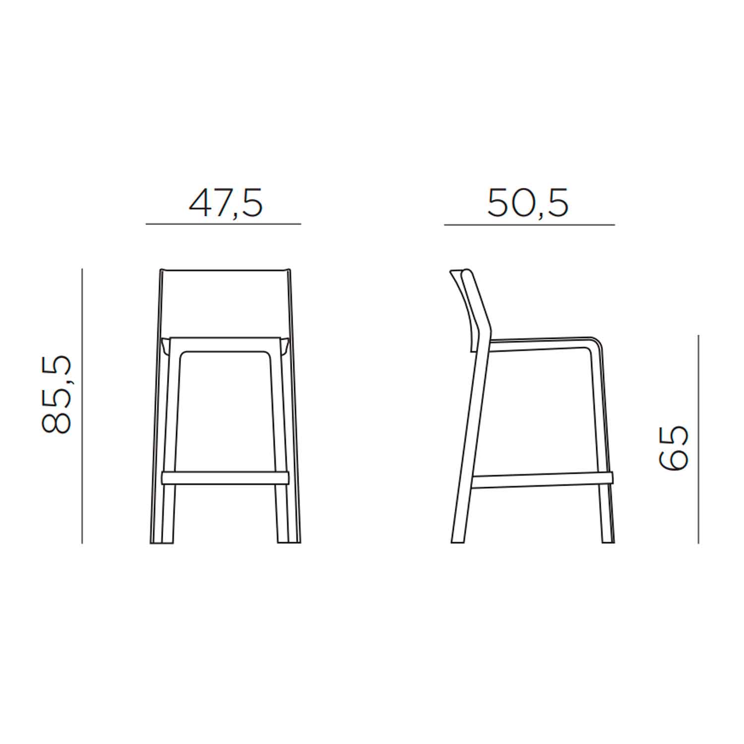 Taburete Trill 65 cm - Nardi Italia - bCasual - 4035302000